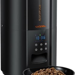 WOPET Automatic Cat Feeder, FT70 Plus 5L Pet Dry Food Dispenser with Desiccant Bag for Cats and Dogs, Timed Cat Feeder Programmable 6 Meals Per Day, 1