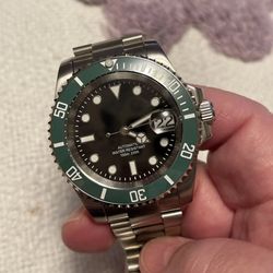 Custom Made 40mm Black Dial Starbucks Sub Diver Style Seiko Mod NH35 Movement