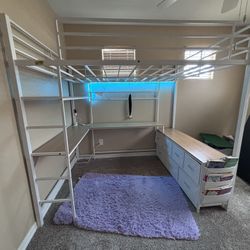 Full Size Loft Bed With Desk 