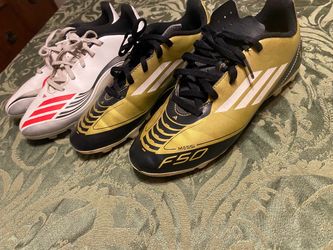 Adidas F50 Messi Soccer Cleats Gold Black Size 5 youth