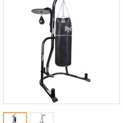 Heavy bag stand, Heavy bag, 2 Speed bags, & Plates to hold stand in place
