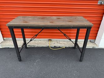 #47 Steve Silver Jersey Industrial Console Table Antique Tobacco Brown
