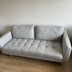 Living Spaces 79’’ Grey Sofa - like new