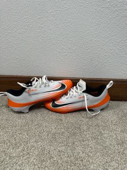 Nike Vapor Cleats White Orange Black football cleats size 10 us mens  new no box