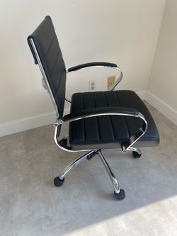 Black faux leather office  chairs