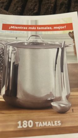 Olla tamalera de 60 qt con parrilla nueva de Princess house