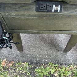 End Table With USB And Wall Plug 