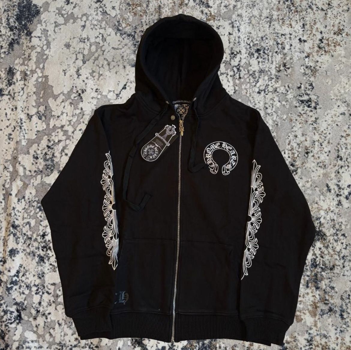 Chrome Hearts Horse Shoe Floral Hoodie
