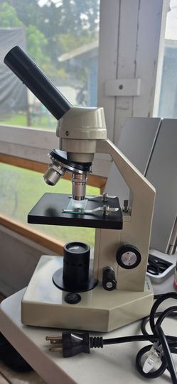 Brand: National Optical 131-RLED Basic Monocular Compound Microscope, WF10x Eyepiece, 40x-400x Magni