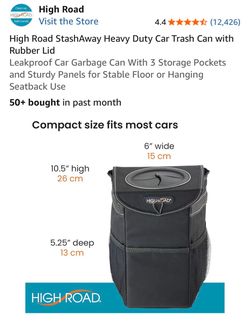 High Road StashAway Car Trash Can with Lid