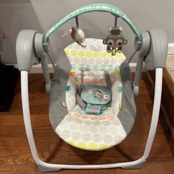 Bright Starts Portable Automatic 6-Speed Baby Swing 