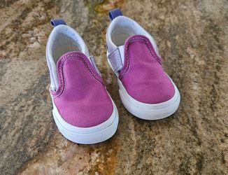 Toddler Canvas Slip-On Sneakers Pink Purple