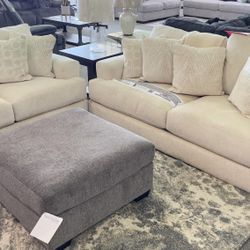 [OM] 🟪 Only $45 initial then take it home 🏡 Brand New  Lamar Sofa And Loveseat Living Room Couch Set