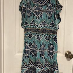 Multicolored cold shoulder Knee-Length Sundress size M by Soparno
