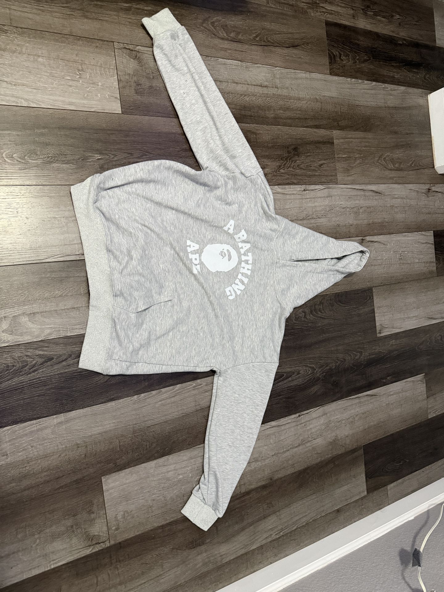 Grey bape hoodie