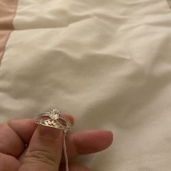 Real 925 Sterling Silver Crown Wedding Ring Size 8