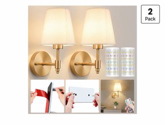 Battery operated wall sconces set of 2