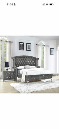 Majestic 4-PIECE Queen Velvet Bedroom Set - NEW Wholesaler Liquidation Up to 80% OFF