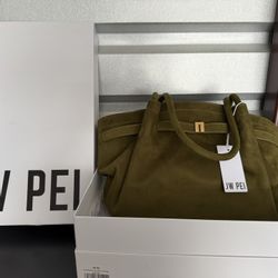 Hana Meduim Faux Suede Tote Bag- Dark Olive