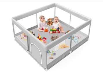 Baby Playpen 50x50 Inch, Playpen for Babies and Toddlers Baby Playpen Fence Playard Activity Center, Without MAT included new