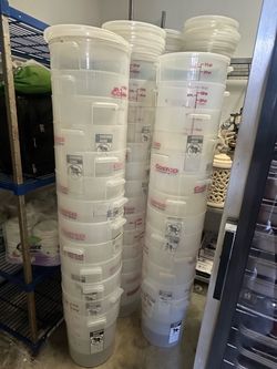40 Large 22-Quart Food Storage Containers – $300 for the Lot