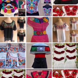 Variety of  Mexican Blouses  - Variedad Of Blusas Méxicanas 