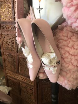 Size 8.5 Aerosoles Sexy Leather Pink Heels Like NEW