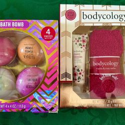 Bath GIFT SETS~ Bath Bombs & Bodycology Socks & Fragrance $6