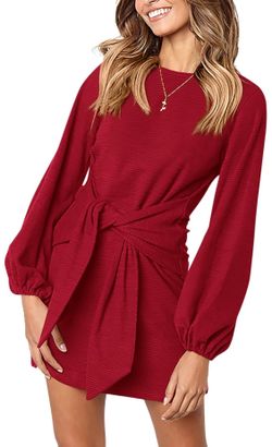 Women’s Size Large, Deep Red Cotton Dress $10