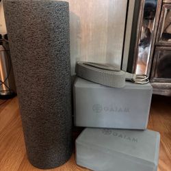 Foam Roller, Blocks, Strap Combo