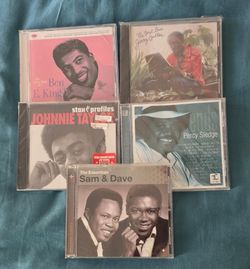 Lot of 5 R&B Soul Oldies Music CDs Johnnie Taylor Sam Dave Percy Sledge Jerry Butler