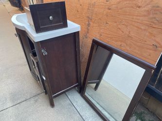 Shower cabinet Vanity with top and mirror
