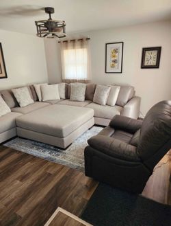 Rawcliffe Oversized Accent Ottoman for sectional Couch