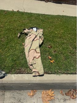 U.S. Army Chemical Protective Overgarment (CPOG) in 3-color Desert Camouflage.