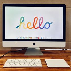 Apple iMac 27” 2019 3.7Ghz 6-core intel core i5 16GB RAM 500GB SSD RADEON PRO 580X 8GB V-RAM.!!