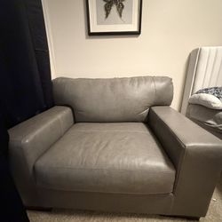 Brand New Leather Sofa With Ottoman 