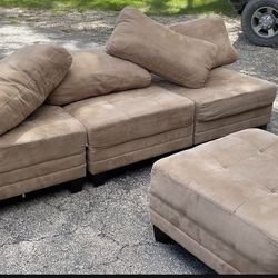 L-Shaped Sectional Couch Set