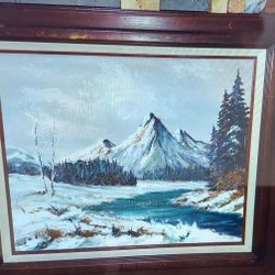 W.N. McLane Oil Painting Winter Scene