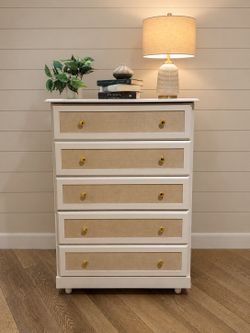 Refinished Organic Modern Tallboy Dresser