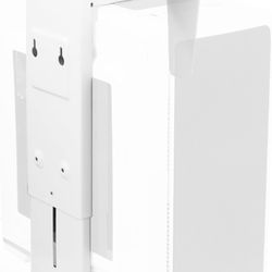 VIVO Adjustable Under Desk and Wall Mount for PC 3.5 - 7.8 inches Wide, Computer Case CPU Holder with Swivel and Secure Locking, White, MOUNT-PC01W
