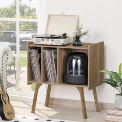 Vinyl record stand & storage shelf Oak