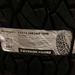 Brand New Tires (1) (LT33x14.50R26) Venom Power Terra Hunter R/T+ (Single) ($399)
