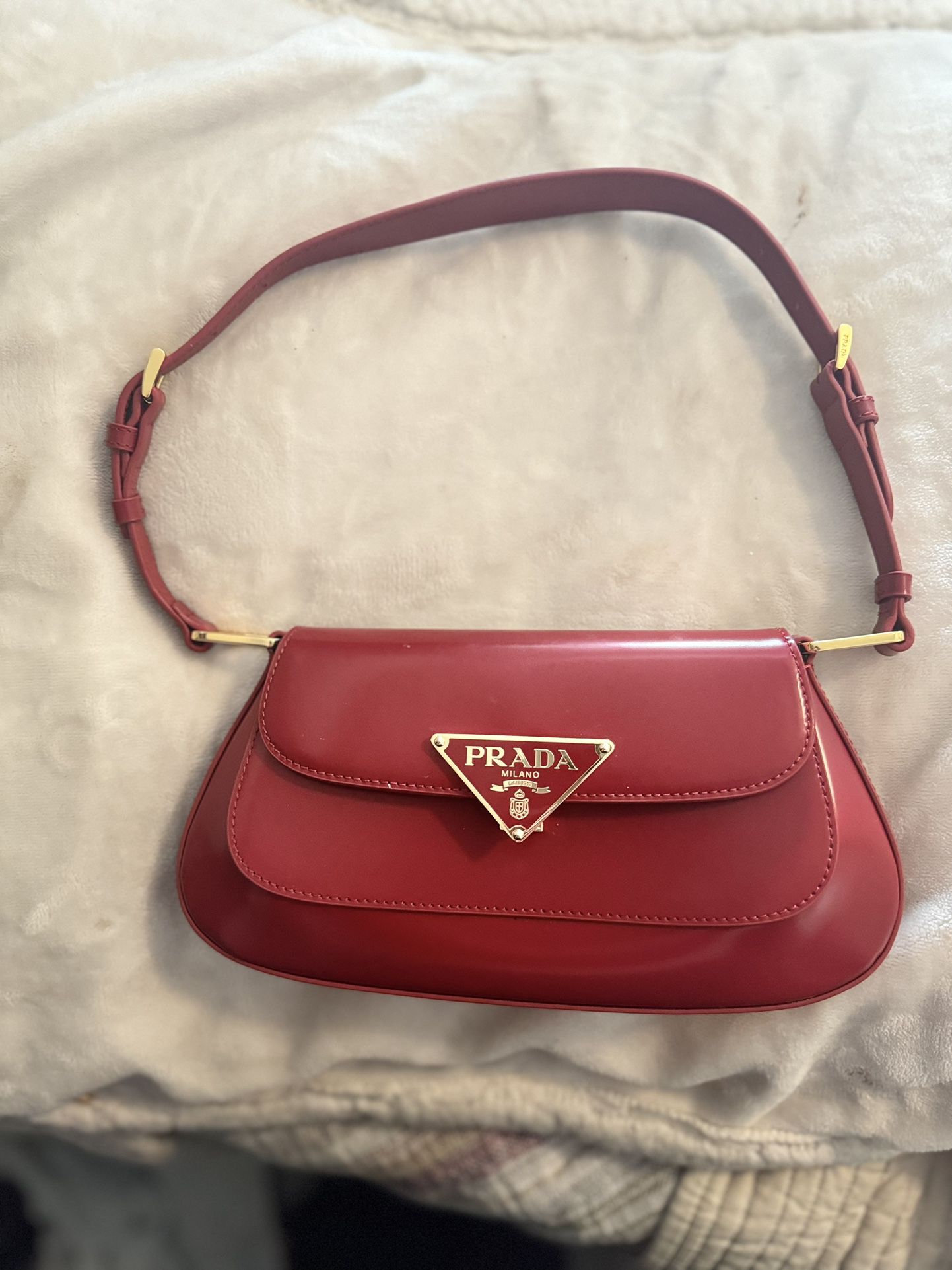 AUTHENTIC Prada Cleo Red leather Bag MINT CONDITION