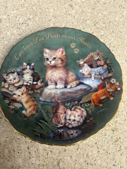 Decorative Cat Plate 7  Inches 