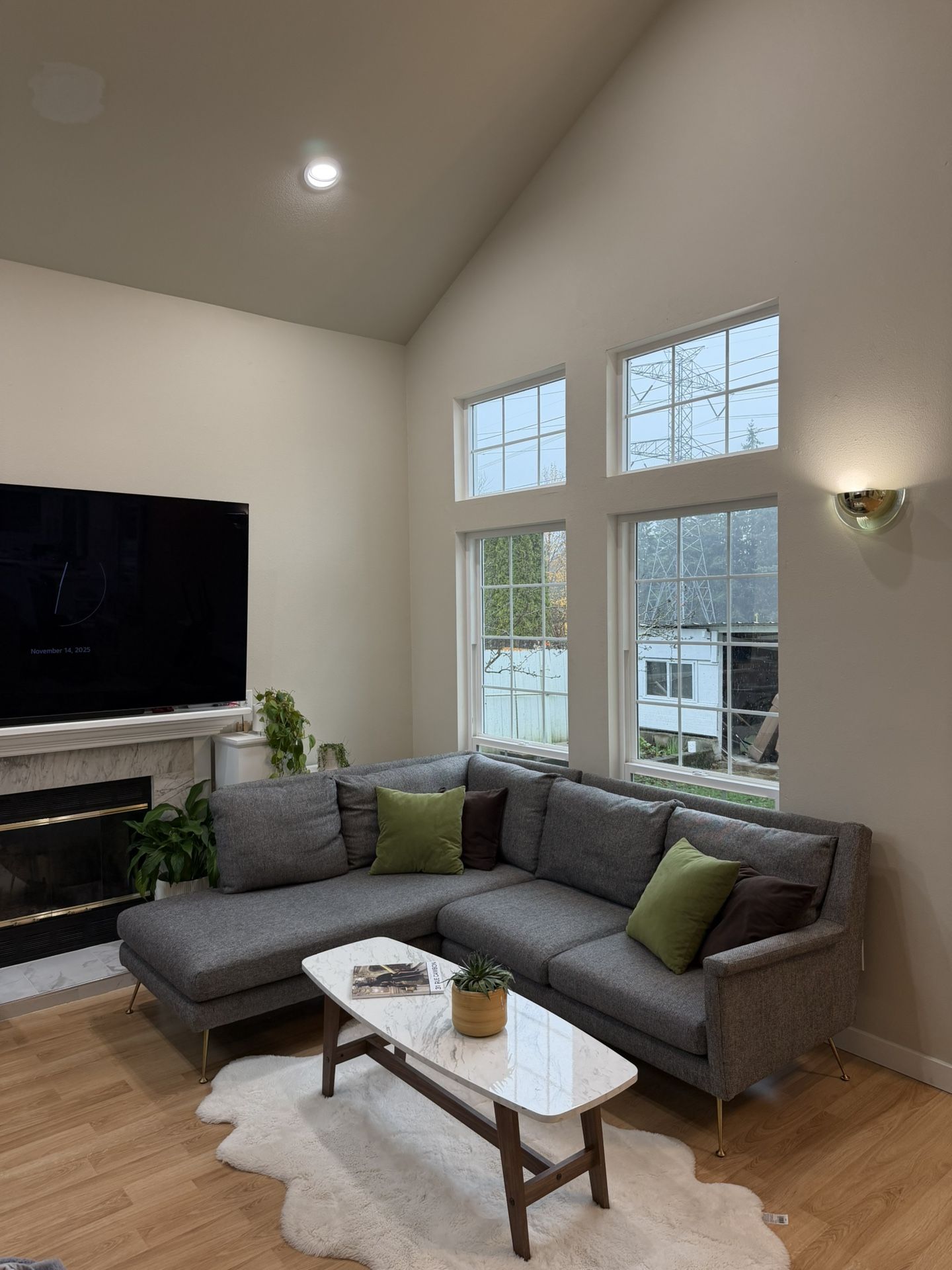 West Elm 2-Piece Sectional Sofa Couch | Free Delivery