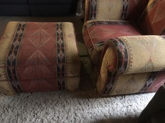 2 pc chair and ottoman