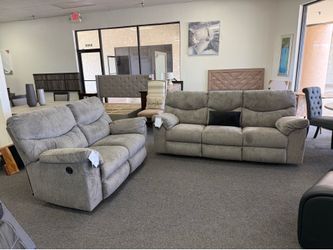 Reclining sofa and love seat