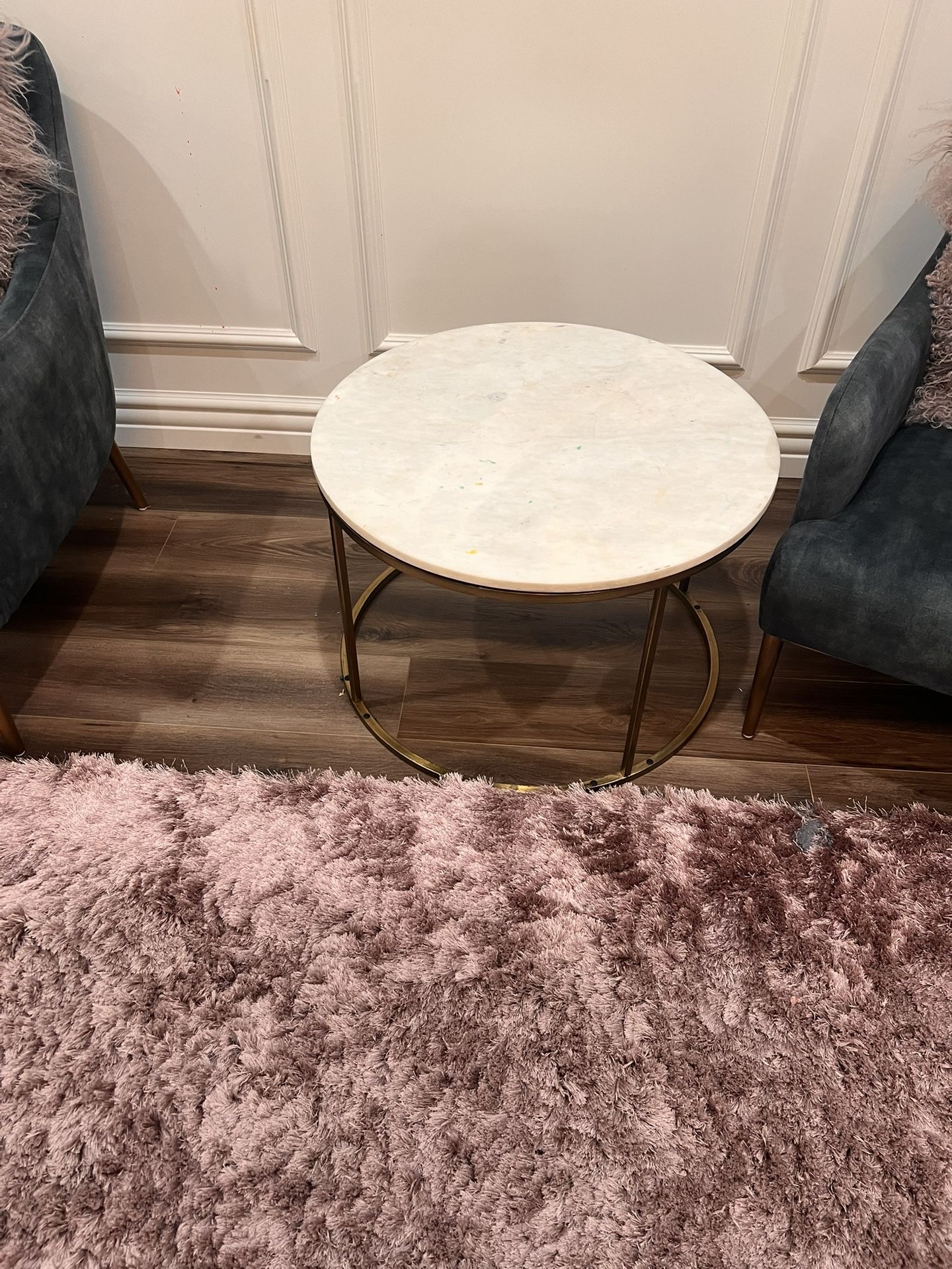 Small Granite Coffee Table white Gray