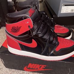 Jordan 1 Patent Bred Size 7.5 Men’s