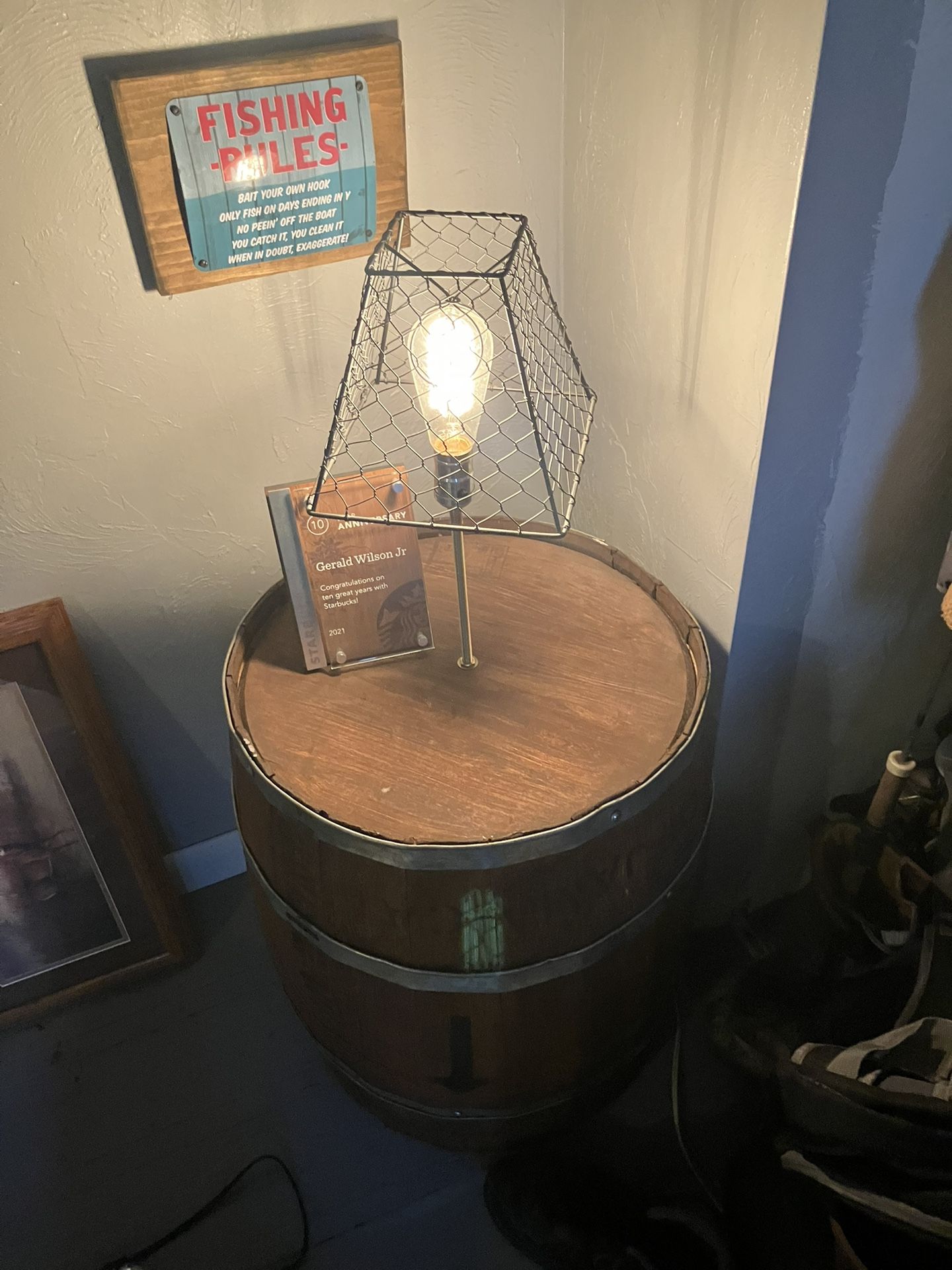 Barrel Light. Homemade